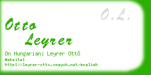 otto leyrer business card