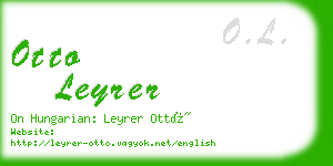 otto leyrer business card
